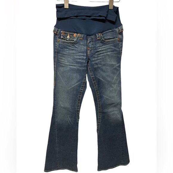 A Pea In The Pod True Religion Bootcut Flare Leg Maternity size 31” waist - Picture 2 of 9